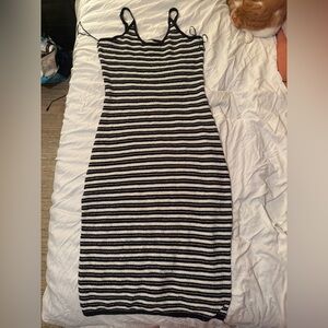 Universal Thread Black and White Striped Dress